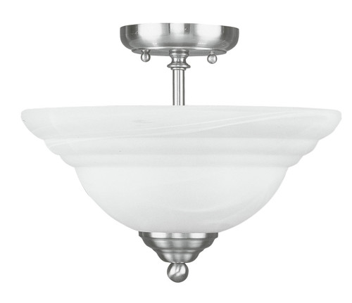 North Port 2 Light Brushed Nickel Ceiling Mount (4259-91)