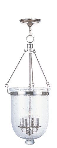 Jefferson 4 Light Polished Nickel Chain Lantern (5085-35)