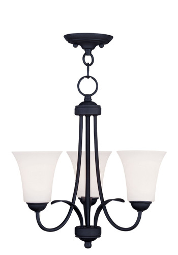 Ridgedale 3 Light Black Convertible Mini Chandelier/Ceiling Mount (6473-04)