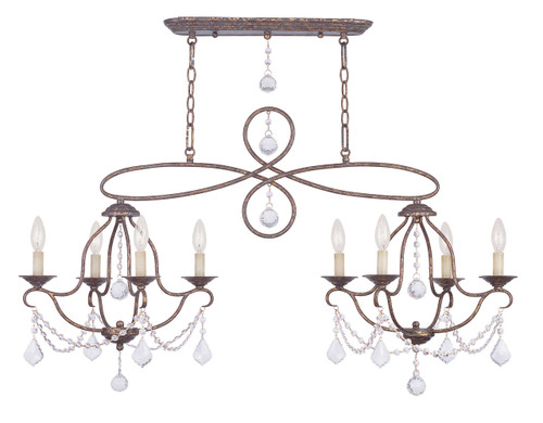 Chesterfield 8 Light Venetian Golden Bronze Island/Chandelier (6437-71)