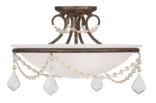 Chesterfield/Pennington 3 Light Venetian Golden Bronze Ceiling Mount (6524-71)