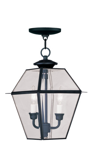 Westover 2 Light Black Outdoor Pendant Lantern (2285-04)