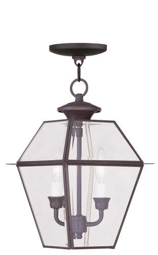 Westover 2 Light Bronze Outdoor Pendant Lantern (2285-07)