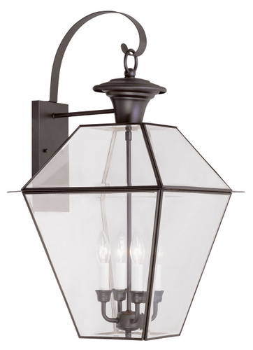 Westover 4 Light Bronze Outdoor Wall Lantern (2386-07)