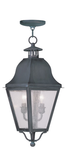 Amwell 2 Light Charcoal Outdoor Pendant Lantern (2546-61)