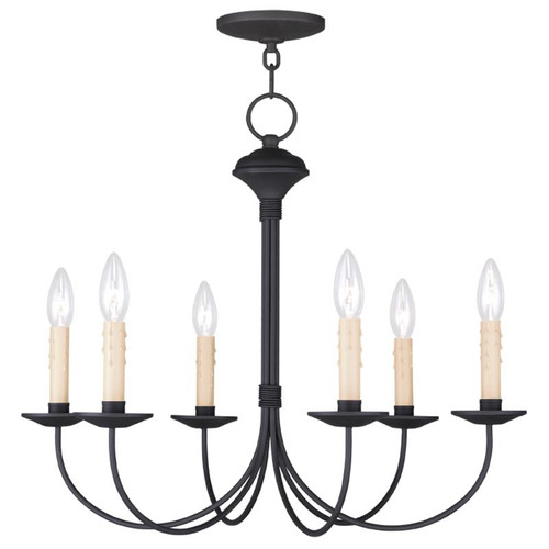 Heritage 6 Light Black Chandelier (4526-04)