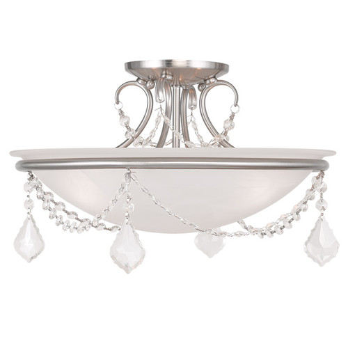 Chesterfield/Pennington 3 Light Brushed Nickel Ceiling Mount (6524-91)