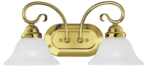 Coronado 2 Light Polished Brass Bath Vanity (6102-02)