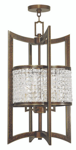 Grammercy 4 Light Hand Painted Palacial Bronze Lantern (50567-64)