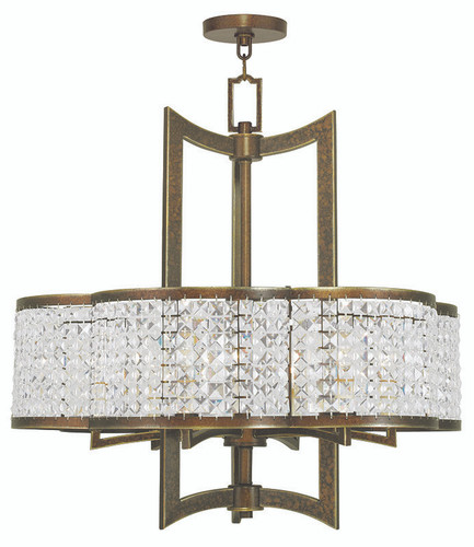 Grammercy 6 Light Hand Painted Palacial Bronze Chandelier (50576-64)