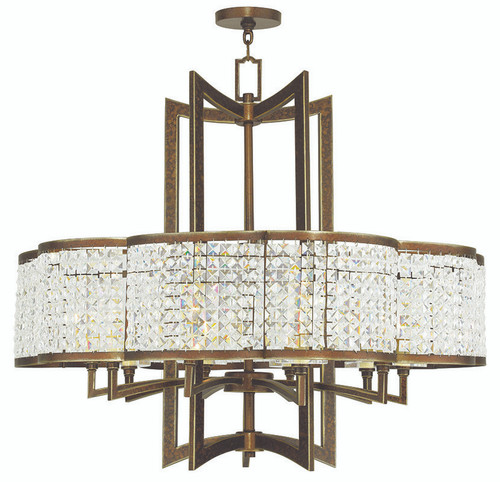 Grammercy 10 Light Hand Painted Palacial Bronze Chandelier (50579-64)
