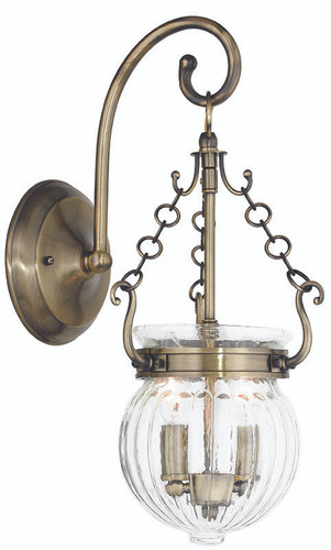 Everett 2 Light Antique Brass Wall Sconce (50501-01)