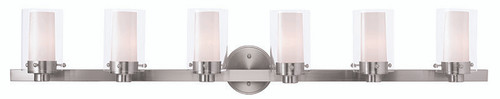 Manhattan 6 Light Brushed Nickel Bath Vanity (15456-91)