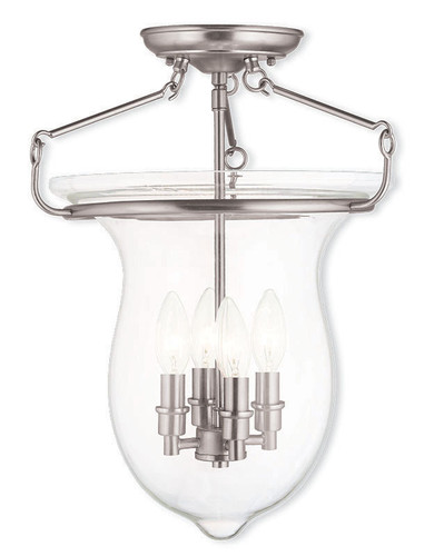 Canterbury 4 Light Brushed Nickel Ceiling Mount (50297-91)