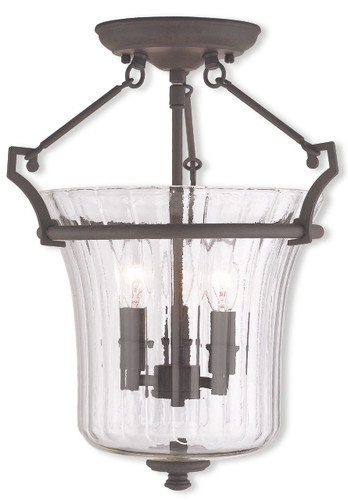Cortland 3 Light Bronze Ceiling Mount (50923-07)