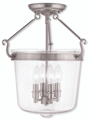 Winchester 4 Light Brushed Nickel Ceiling Mount (50495-91)