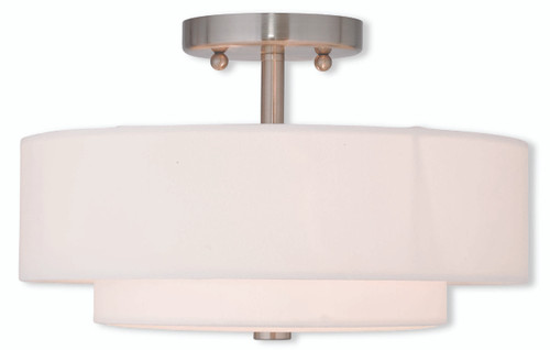 Claremont 2 Light Brushed Nickel Ceiling Mount (51043-91)