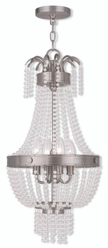 Valentina 4 Light Brushed Nickel Pendant (51854-91)