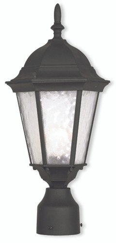 Hamilton 1 Light Textured Black Outdoor Post Top Lantern (75464-14)