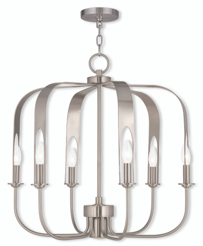 Addison 7 Light Brushed Nickel Chandelier (51936-91)