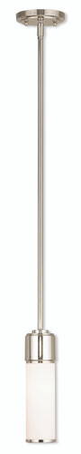 Weston 1 Light Polished Nickel Mini Pendant (52111-35)