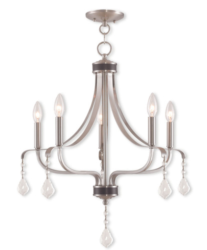 Laurel 5 Light Brushed Nickel Chandelier (40785-91)