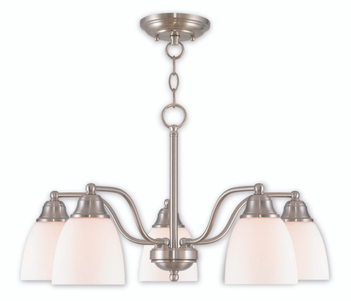 Somerville 5 Light Brushed Nickel Dinette Chandelier (53855-91)