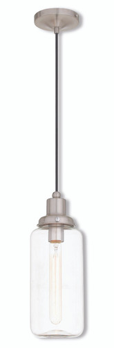 Art Glass Mini Pendants 1 Light Brushed Nickel Mini Pendant (40614-91)