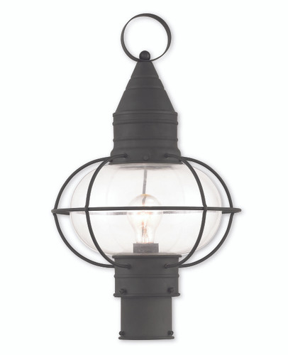 Newburyport 1 Light Black Outdoor Post Top Lantern (26905-04)