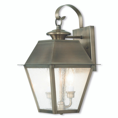 Mansfield 3 Light Vintage Pewter Outdoor Wall Lantern (2165-29)