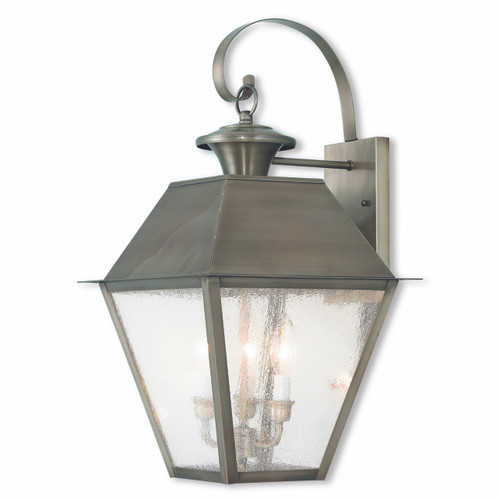 Mansfield 2 Light Vintage Pewter Outdoor Wall Lantern (2168-29)