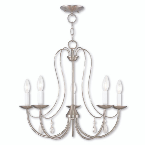 Mirabella 5 Light Brushed Nickel Chandelier (40865-91)