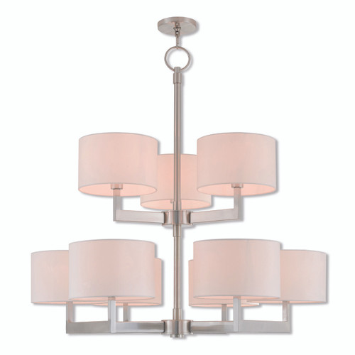 Hayworth 9 Light Brushed Nickel Foyer Chandelier (42409-91)