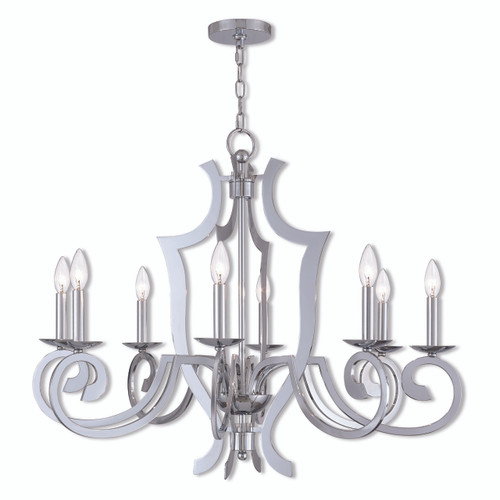 Aldrich 8 Light Polished Chrome Chandelier (41008-05)