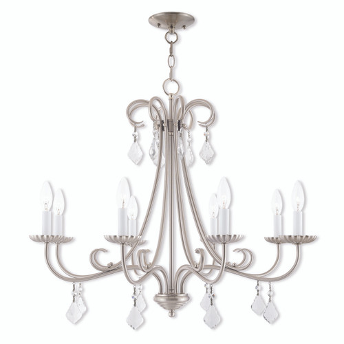Daphne 8 Light Brushed Nickel Chandelier (40878-91)