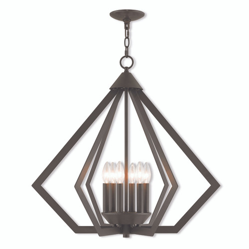 Prism 6 Light Bronze Chandelier (40926-07)