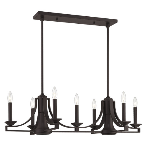 Trumbull 9 Light Bronze Linear Chandelier (40057-07)