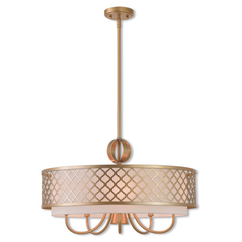 Arabesque 6 Light Soft Gold Pendant Chandelier (41105-33)