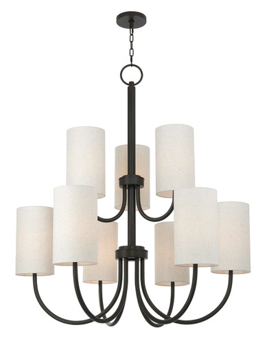 Haddonfield 9 Light Foyer Chandelier In English Bronze (41169-92)