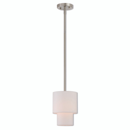 Claremont 1 Light Brushed Nickel Mini Pendant (51040-91)