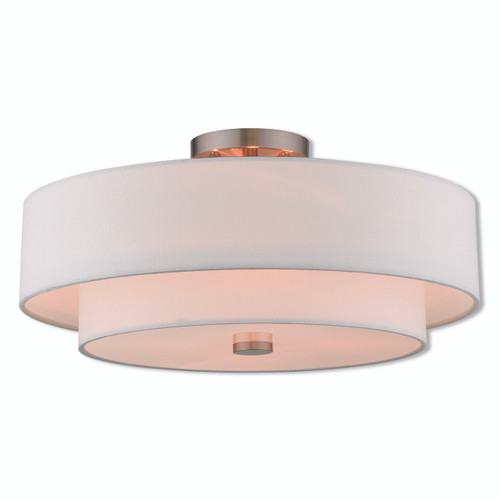 Claremont 4 Light Brushed Nickel Ceiling Mount (51045-91)