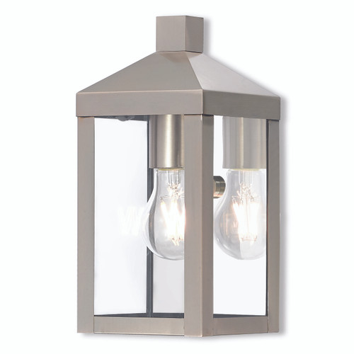 Nyack 1 Light Brushed Nickel Outdoor Wall Lantern (20581-91)