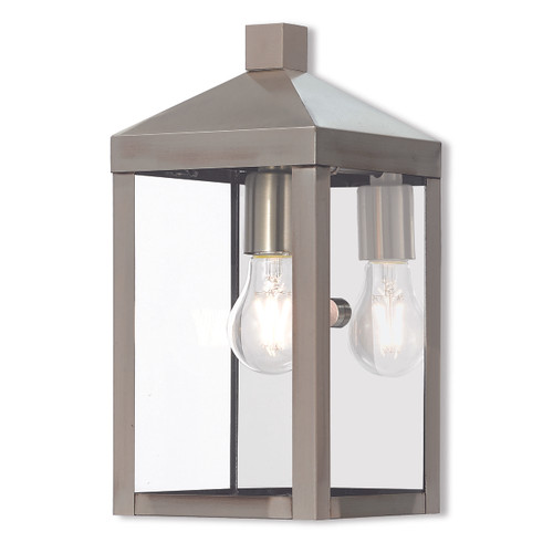 Nyack 1 Light Brushed Nickel Outdoor Wall Lantern (20582-91)