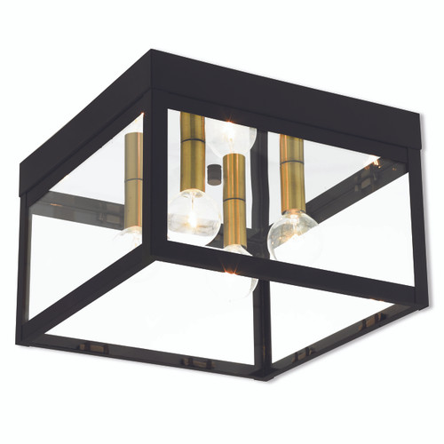 Nyack 4 Light Bronze Outdoor Ceiling Mount (20589-07)