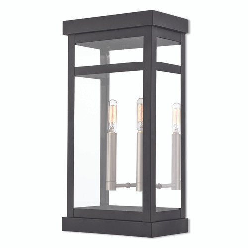 Hopewell 2 Light Black Outdoor Wall Lantern (20704-04)