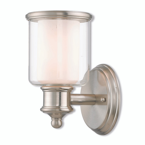 Middlebush 1 Light Brushed Nickel Wall Sconce (40211-91)