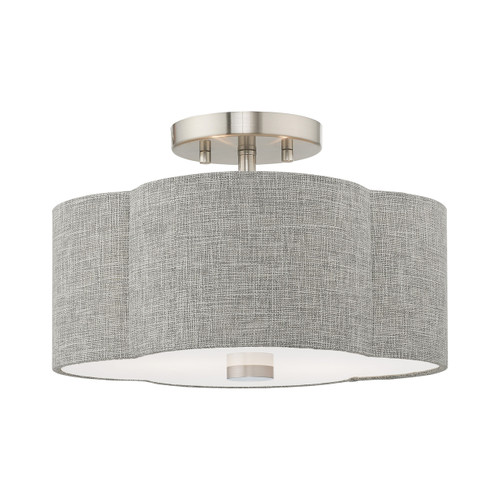 Kalmar 2 Light Brushed Nickel Ceiling Mount (51362-91)