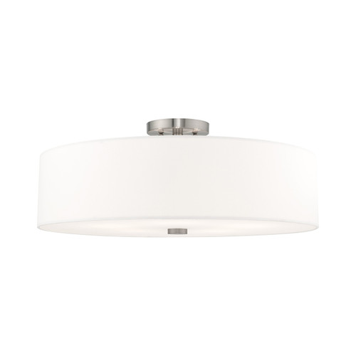 Meridian 5 Light Brushed Nickel Ceiling Mount (52142-91)