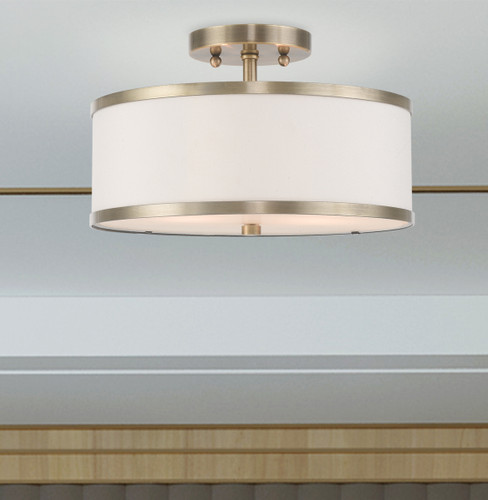 Park Ridge 2 Light Antique Brass Ceiling Mount (62627-01)