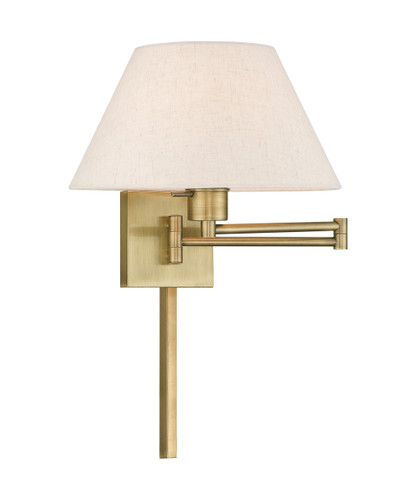 Swing Arm Wall Lamps 1 Light Antique Brass Swing Arm Wall Lamp (40038-01)